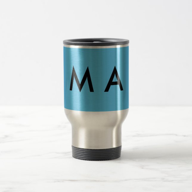 Caneca Térmica Simple monogram add your name letter man minimal t (Centro)