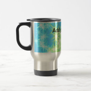 Caneca Térmica Simple sky blue glitt sparkle stars add your text