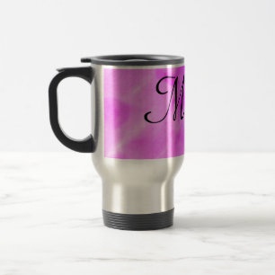 Caneca Térmica simples minimal luz pastel rosa adicione seu nome