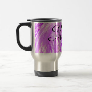 Caneca Térmica simples minimal luz pastel rosa adicione seu nome