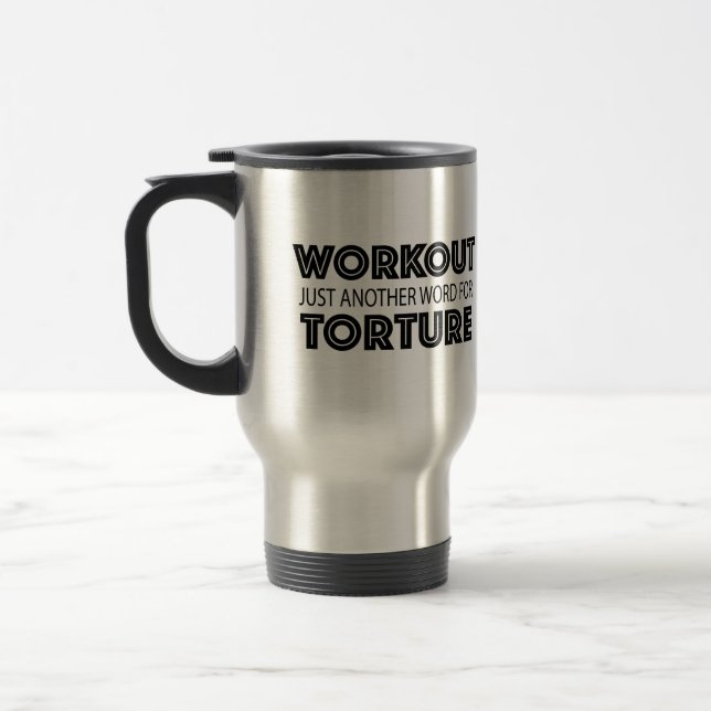 Caneca Térmica Simples Workout Humor Funny Gym (Esquerda)