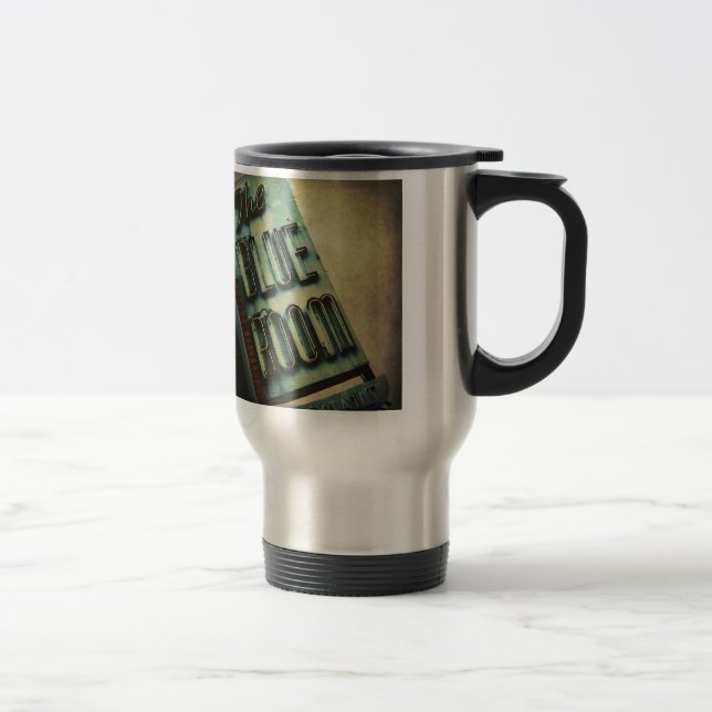 Caneca Térmica Sinal azul retro da sala de estar de cocktail da (Direita)