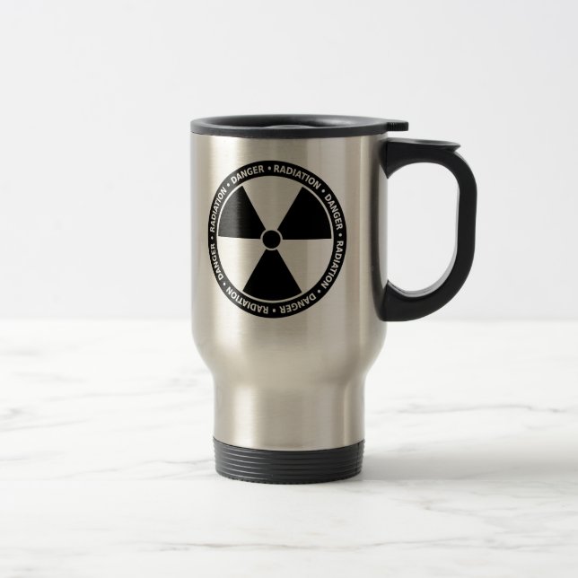 Caneca Térmica Sinal de aviso da radiação (Direita)