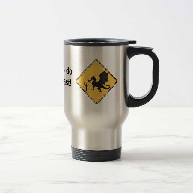 Caneca Térmica Sinal de estrada - Cavaleiro e Dragão Drinkware (Direita)
