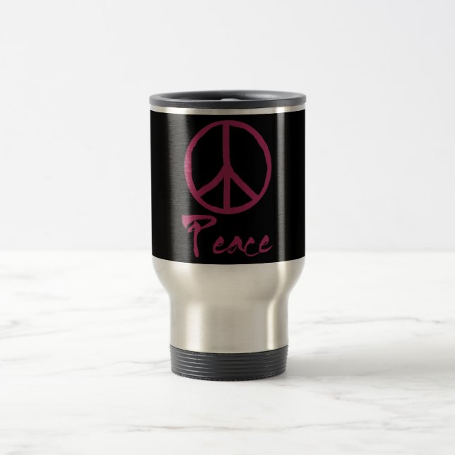 Caneca Térmica Sinal de paz retro (Centro)
