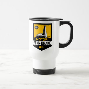 Caneca Térmica Sinal do óleo de motor de Penn Drake do vintage