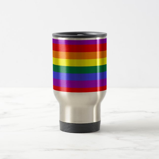 Caneca Térmica Sinalizador arco-íris do orgulho LGBT (Centro)