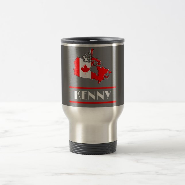 Caneca Térmica Sinalizador do Canadá com seu nome (Centro)