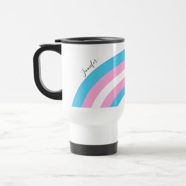 Caneca Térmica Sinalizador Personalizado do Orgulho Arco-Íris Tra (Esquerda)