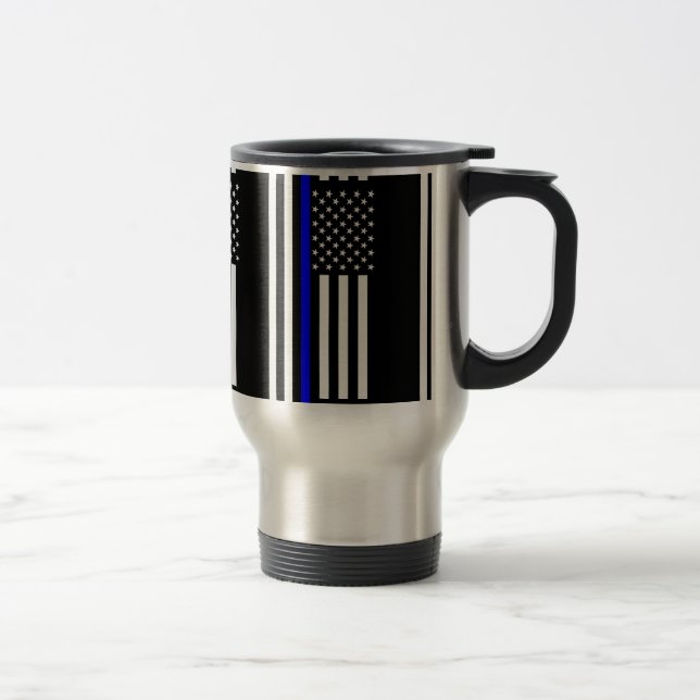Caneca Térmica Sinalizador Simbólico Thin Blue Line American (Direita)