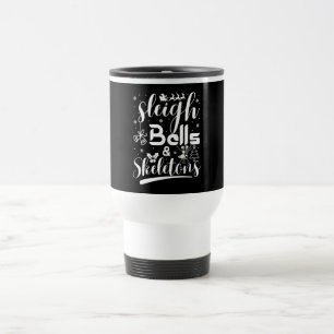 Caneca Térmica Sinos de trenó & esqueletos dançando Natal engraça