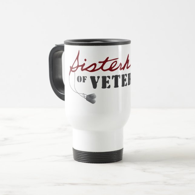 Caneca Térmica Sisters of Veterans Military Pride Design (Frente Esquerda)