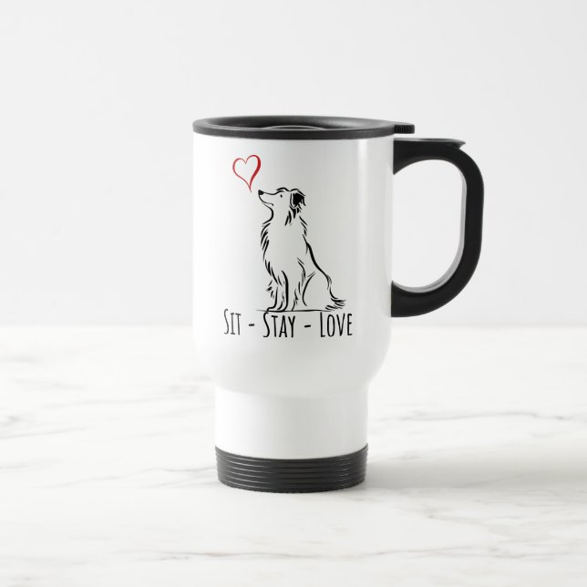 Caneca Térmica Sit-Be-Love Border Collie (Direita)