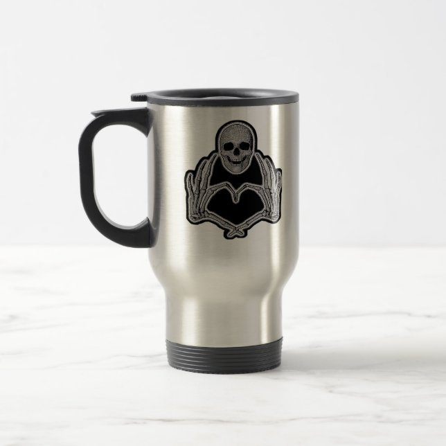 Caneca Térmica Skeleton Heart Hands Classic (Esquerda)