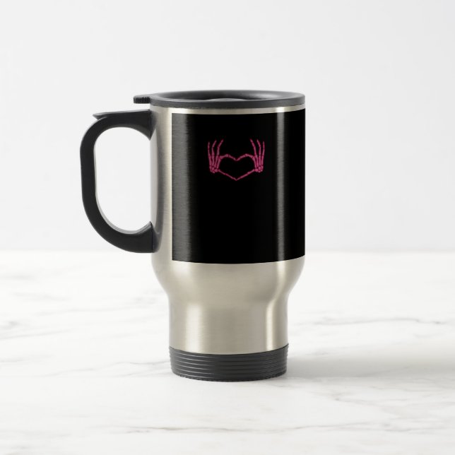 Caneca Térmica Skeleton Heart Hands Classic (Esquerda)