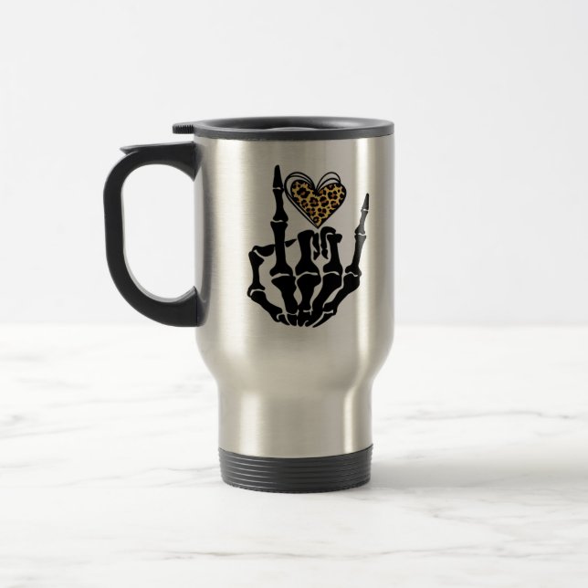 Caneca Térmica Skeleton Heart Hands Classic (Esquerda)