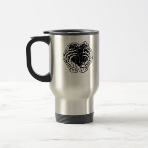 Caneca Térmica Skeleton Heart Mãos Engraçadas