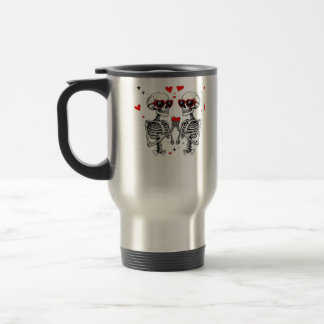 Caneca Térmica Skeleton Heart Mãos Para Tendência