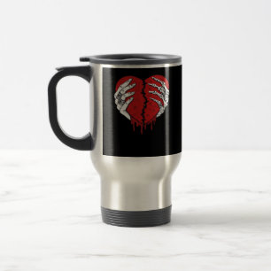 Caneca Térmica Skeleton Mãos Corações Trending Clássicos