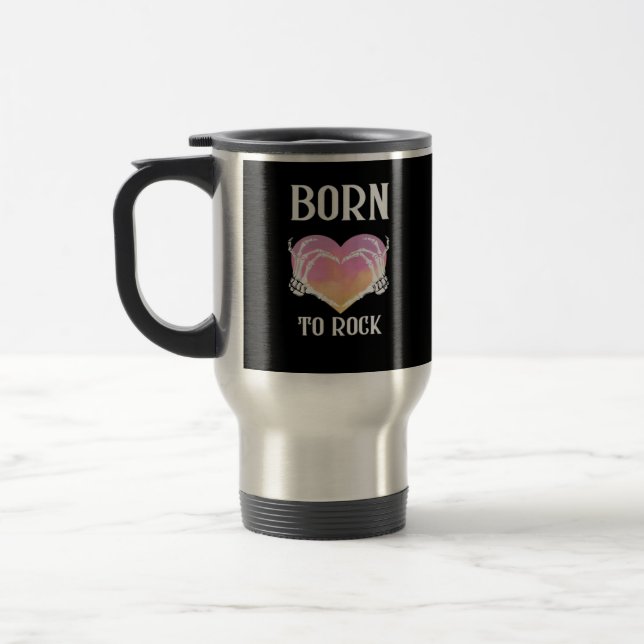 Caneca Térmica Skeleton Mãos Gráfico Cardíaco Para Clássico (Esquerda)