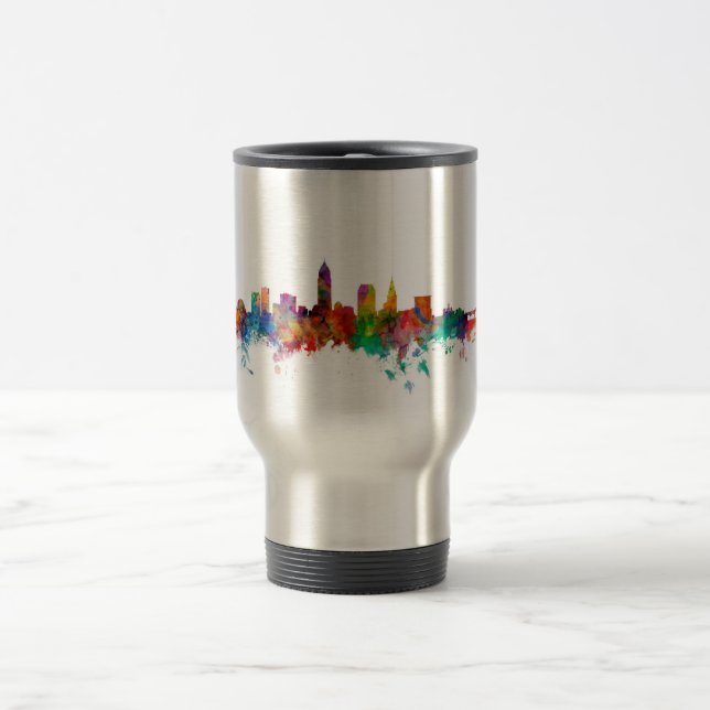 Caneca Térmica Skyline de Cleveland Ohio (Centro)