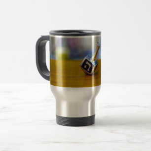 Caneca Térmica SlipperyJoe's Happy Hanukkah com quatro lados gira