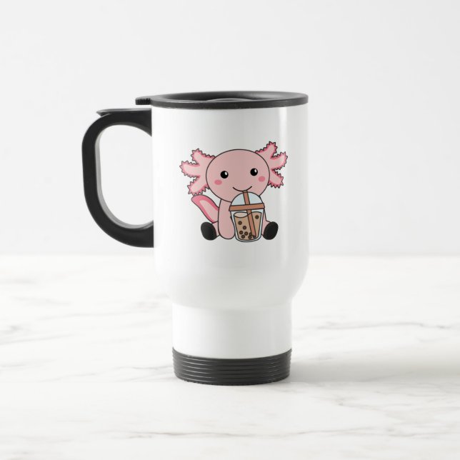 Caneca Térmica Snaxolotl Axolotl Bubble Tea Amadurece Animais Doe (Esquerda)