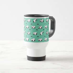 Caneca Térmica Snoopy Mustaches & Teal Patterno