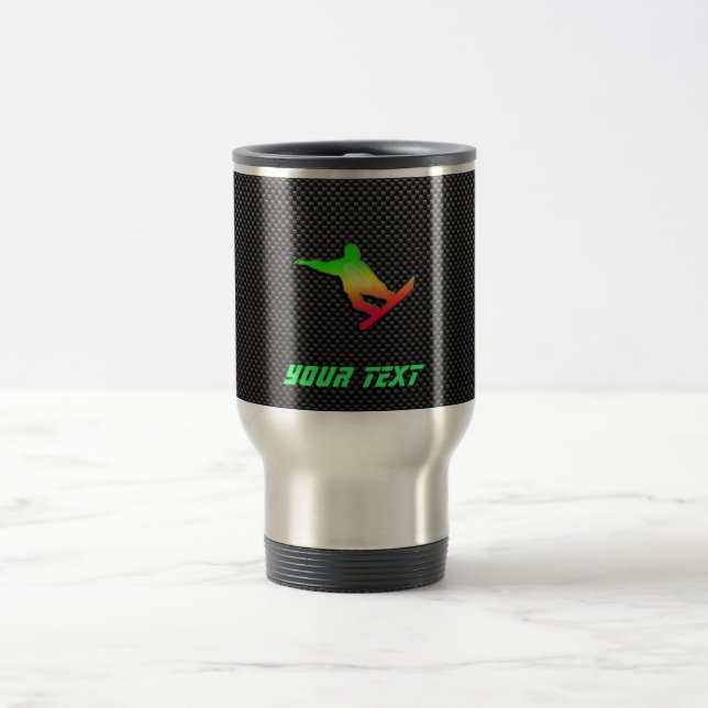 Caneca Térmica Snowboarding lustrosa (Centro)