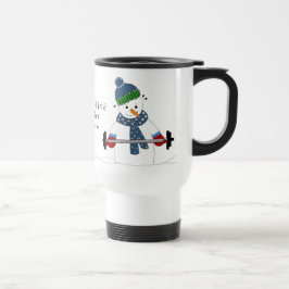 Caneca Térmica Snowman Pesando com Dizendo