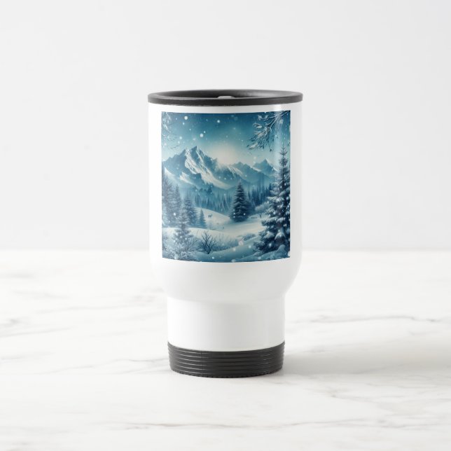 Caneca Térmica Snowy Winter Mountain (Centro)