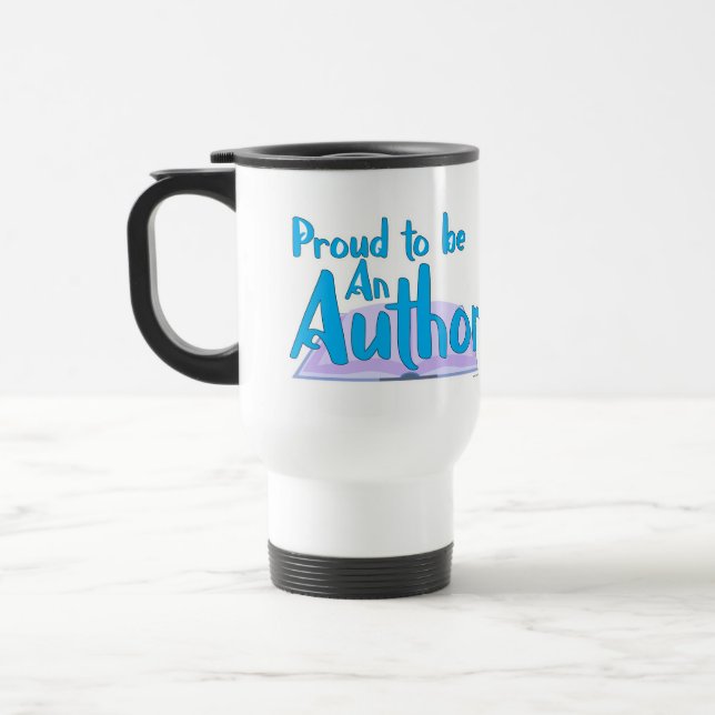 Caneca Térmica  So Proud To Be An Author Cool Writer Slogan (Esquerda)