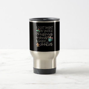 Caneca Térmica Só quero ver filmes de Natal Assar Cook Gift