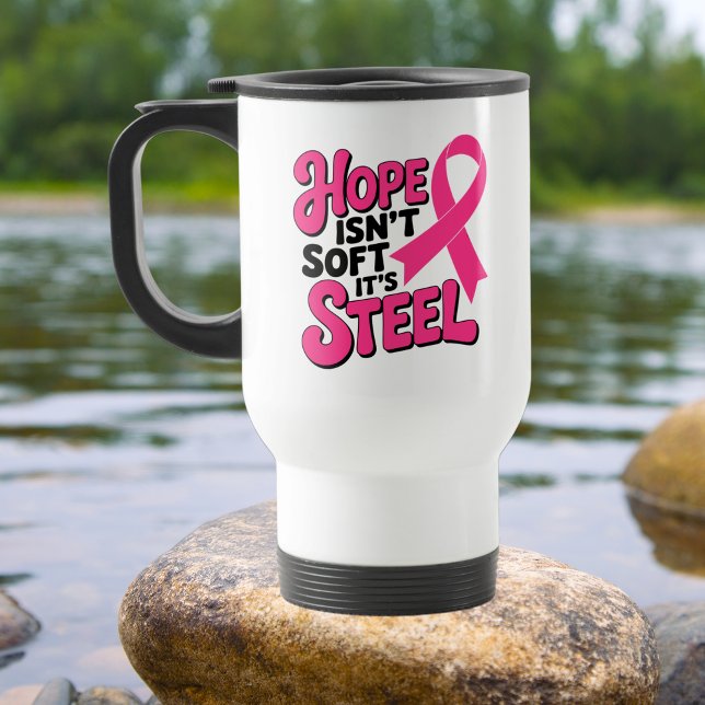 Caneca Térmica Sobrevivente do Guerreiro da Fita Rosa de Fita de  (Criador carregado)