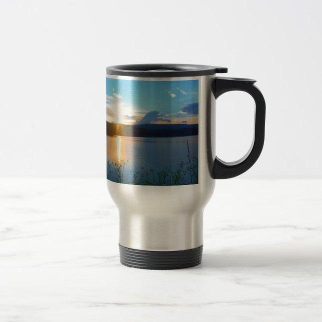 Caneca Térmica Sol azul no lago (Direita)