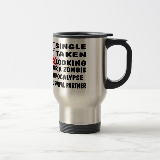 Caneca Térmica Solteiro Levado À Procura Do Parceiro Apocalypse Z (Direita)