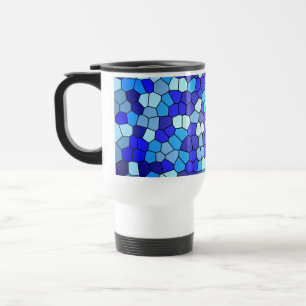Caneca Térmica Sombras de Vidro Azul Obtido por Shirley Taylor