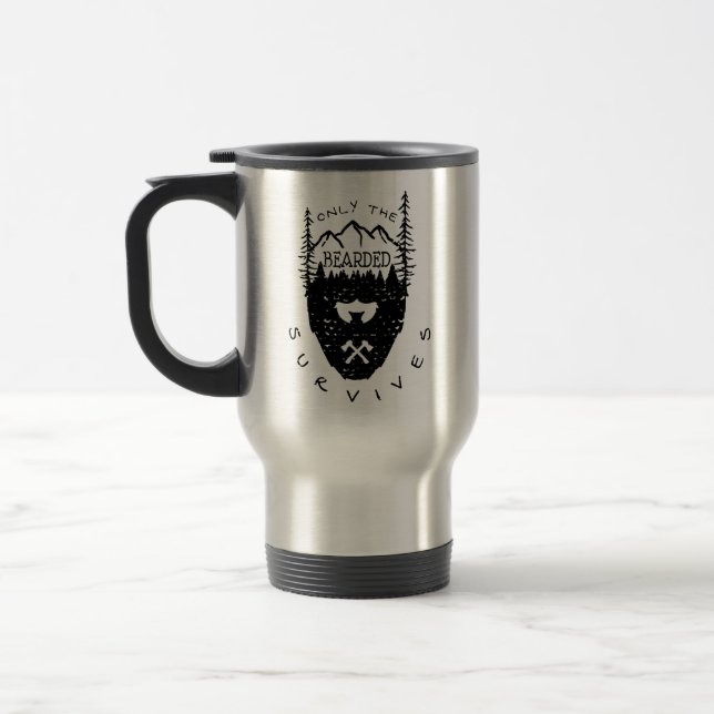 Caneca Térmica Somente O Barbudo Sobrevive (Esquerda)