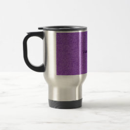 Caneca Térmica Sonhos de Denim Roxo - aspecto do material de jean