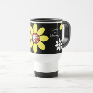 Caneca Térmica Sorrisos estão sangrando Cachorro Amarelo