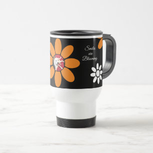Caneca Térmica Sorrisos são Flor Laranja Cachorro Sorrente