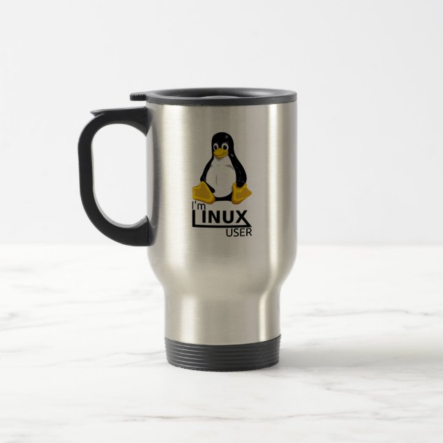 Caneca Térmica Sou o usuário do Linux (Esquerda)