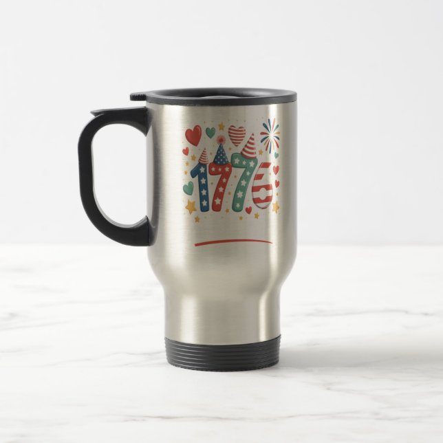Caneca Térmica Sparkle Like It's 1776 4º de julho Fireworks (Esquerda)