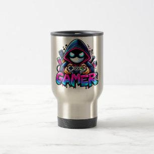 Caneca Térmica Spooky Gaming – Controle Fantasma do Gamer de Hall