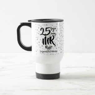Caneca Térmica Sr. Certo Diversão 25º Aniversário de Casamento Pr