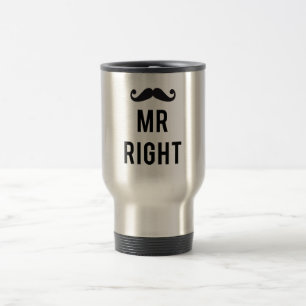 Caneca Térmica Sr. design de texto direito com bigode