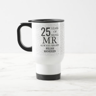 Caneca Térmica Sr Sempre Certo Fun 25º Aniversário Corações de Pr
