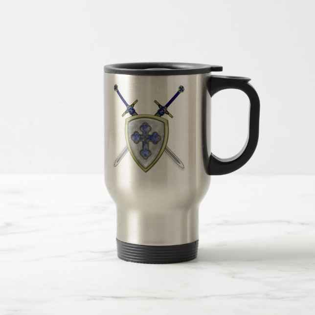 Caneca Térmica St Michael - espadas e protetor (Direita)