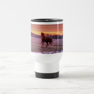 Caneca Térmica Stallion Running Home no Sunset no Ranch