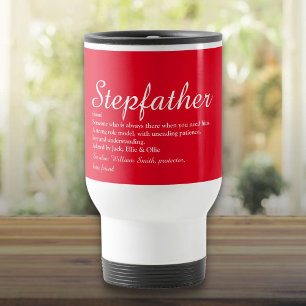 Caneca Térmica Stepdad Stepdad Definição Moderna Script Vermelho